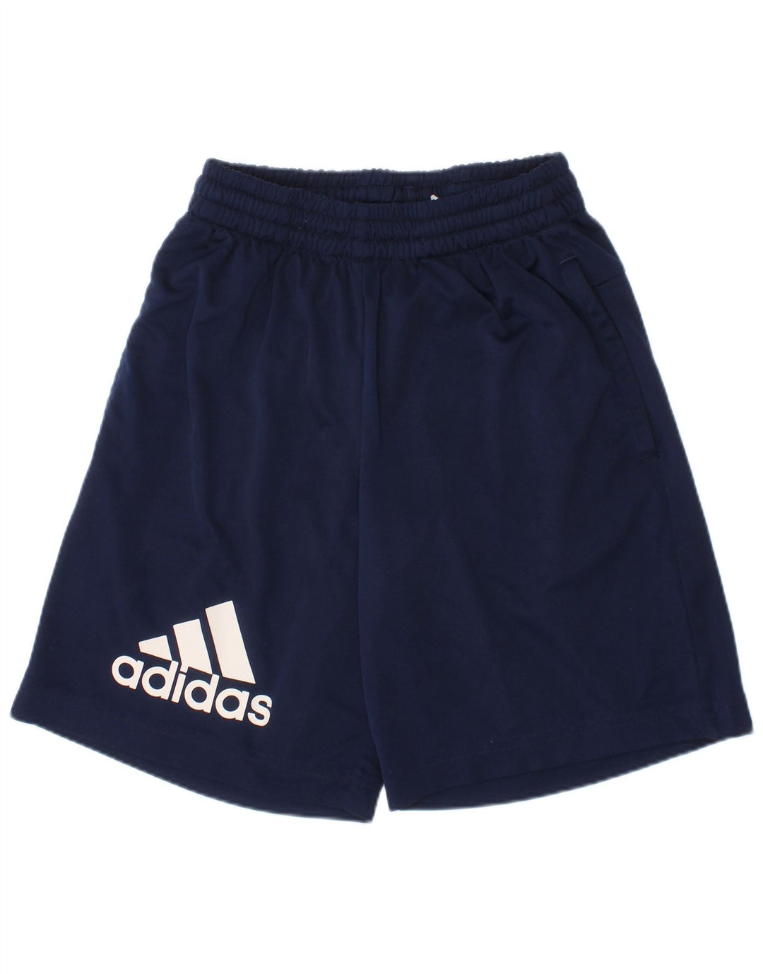Short de sport Adidas Garçon Climalite Graphic 5-6 ans Bleu Marine Polyester