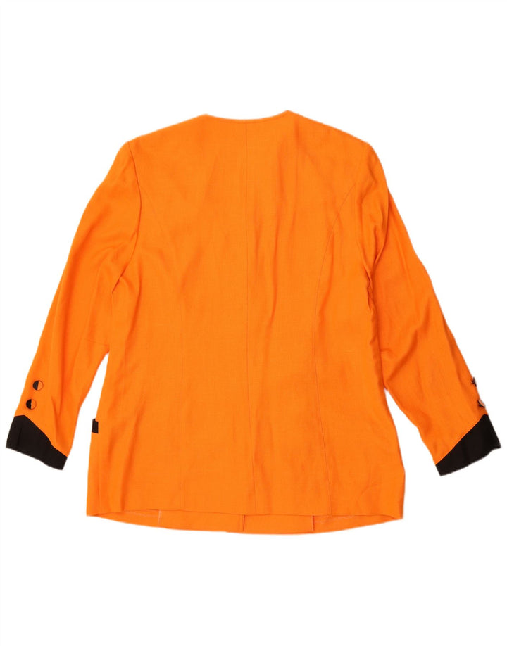 Fink Modell Veste blazer à 5 boutons pour femme UK 18 XL Orange Colourblock