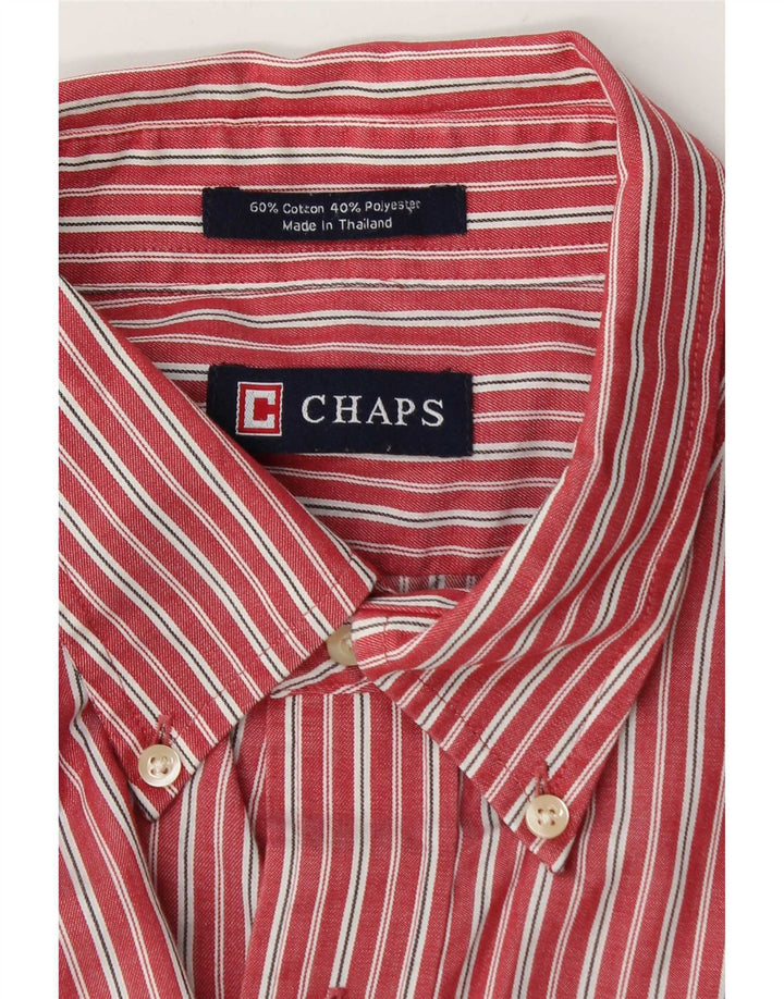 Chemise Homme Chaps XL Coton Rayé Rouge