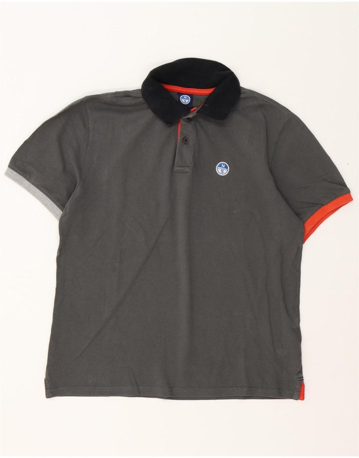 North Sails Polo Homme Petit Gris Coton