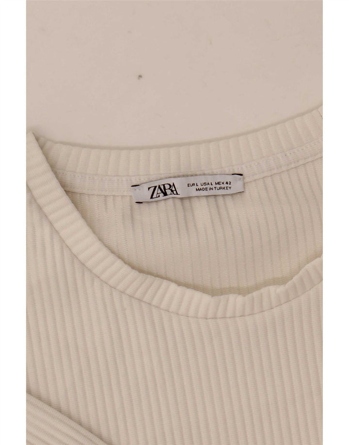 Zara T-Shirt Homme Haut Large Blanc