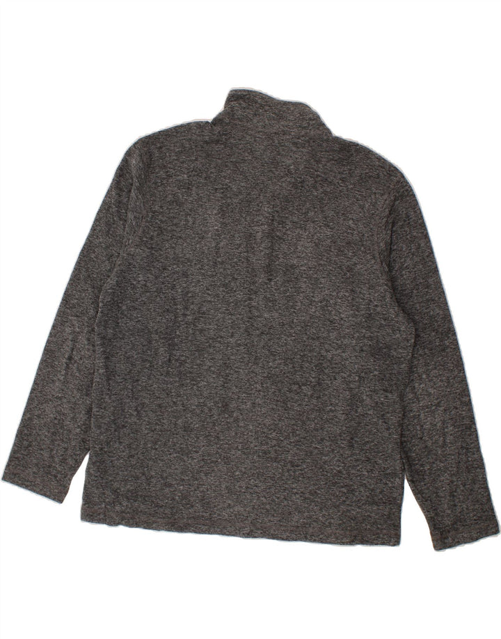 EDDIE BAUER Mens Zip Neck Fleece Jumper Large Grey Polyester Vintage Eddie Bauer and Second-Hand Eddie Bauer from Messina Hembry 