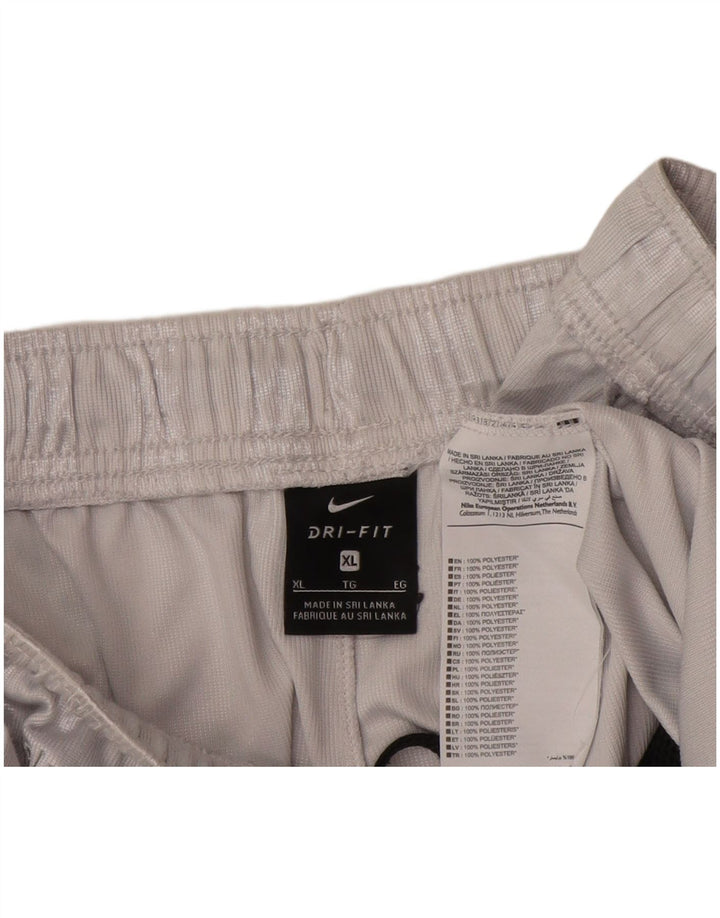 Nike Short de sport Dri Fit XL pour homme Gris rayé Polyester