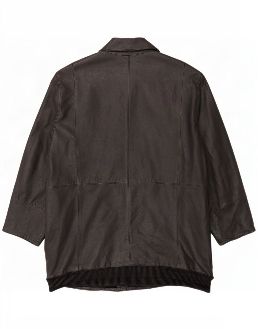 manteau en cuir homme vintage UK 42 XL Noir