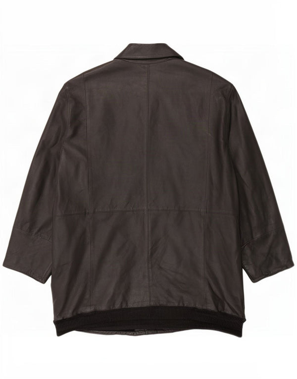manteau en cuir homme vintage UK 42 XL Noir