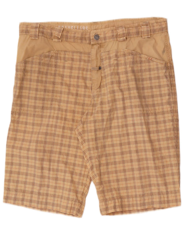 Cape Horn Short Chino Régulier Homme W38 XL Beige Plaid Coton