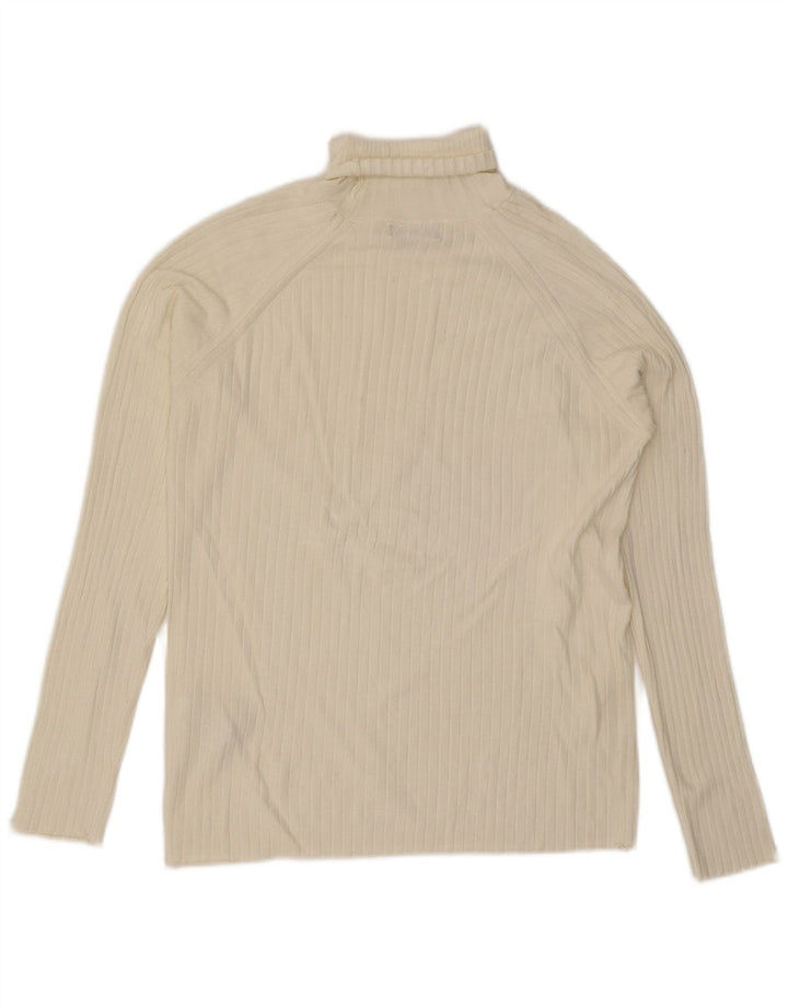 Zara Pull Col Roulé Homme Large Blanc Viscose