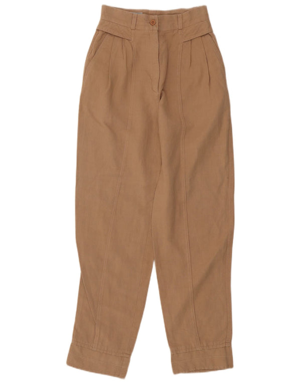 Zucchero Pantalon décontracté taille haute pour femme IT 40 Small W24 L29 Beige