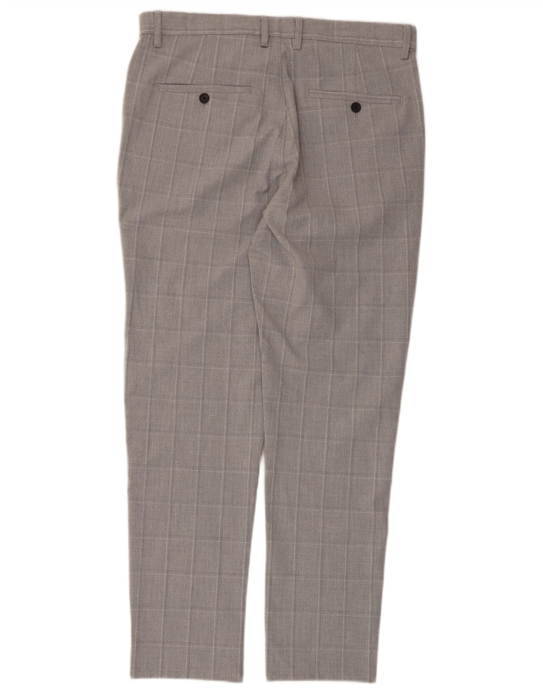 Zara Pantalon chino slim pour homme EU 40 Medium W31 L28 Gris à carreaux