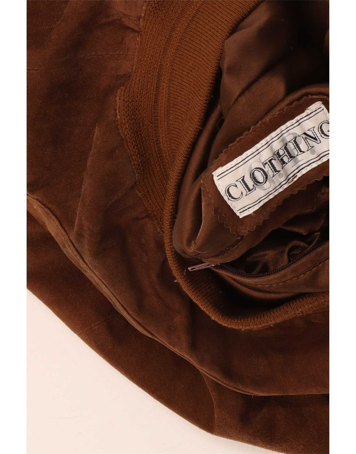 veste bomber en daim vintage pour homme UK 42 XL Marron