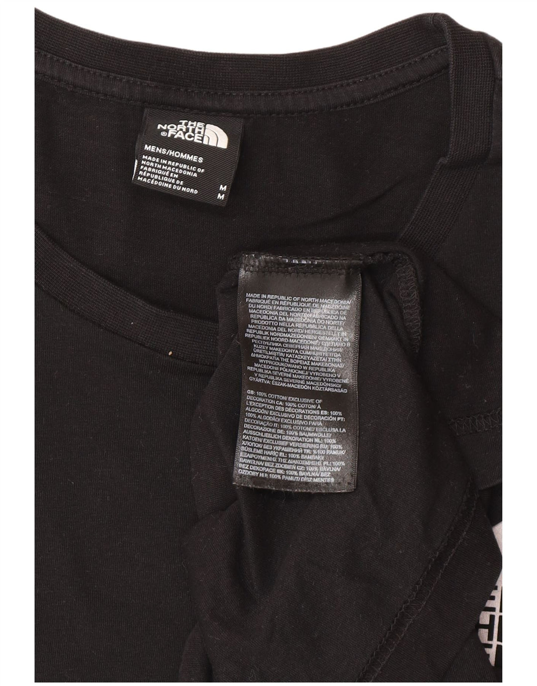 The North Face T-shirt graphique pour homme en coton noir moyen