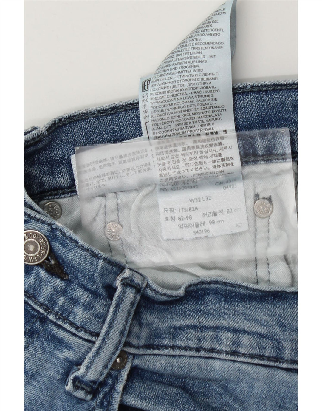 Levi's Jean Slim 511 Homme Bleu W32 L32 Coton