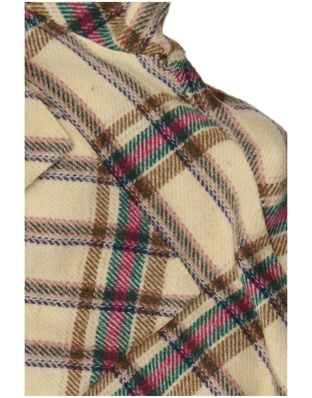 POP 84 Chemise en Flanelle à Carreaux Homme Jaune Moyen Laine à Carreaux