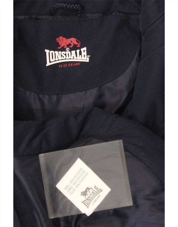 Lonsdale Veste matelassée fille 11-12 ans Bleu marine Polyester