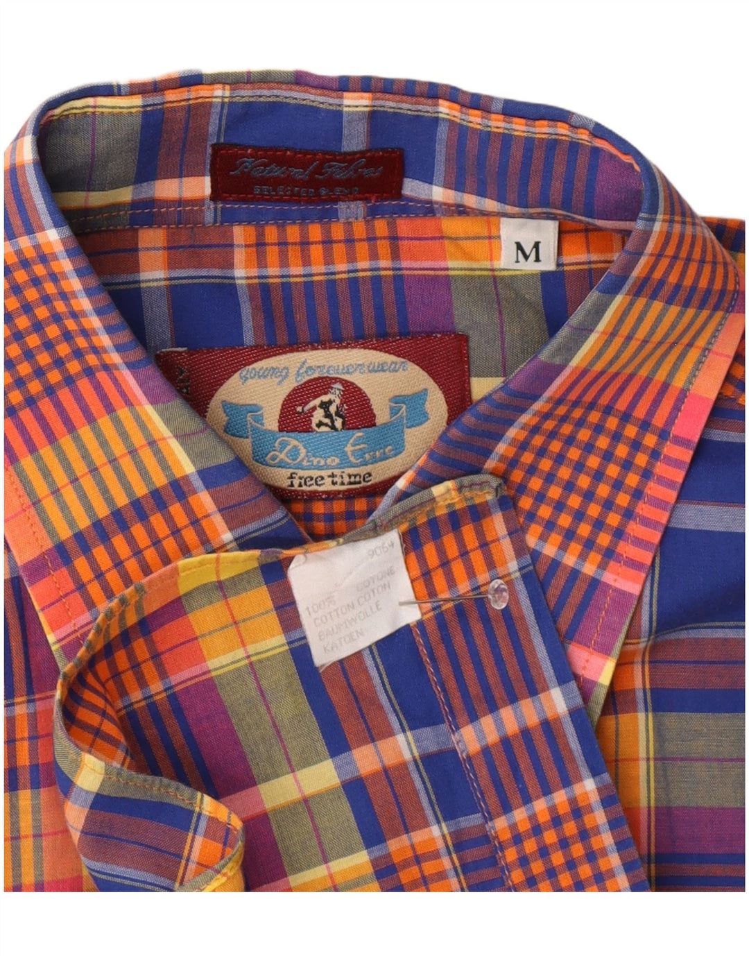 Dino Erre Chemise à Manches Courtes Homme Coton à Carreaux Multicolore Moyen