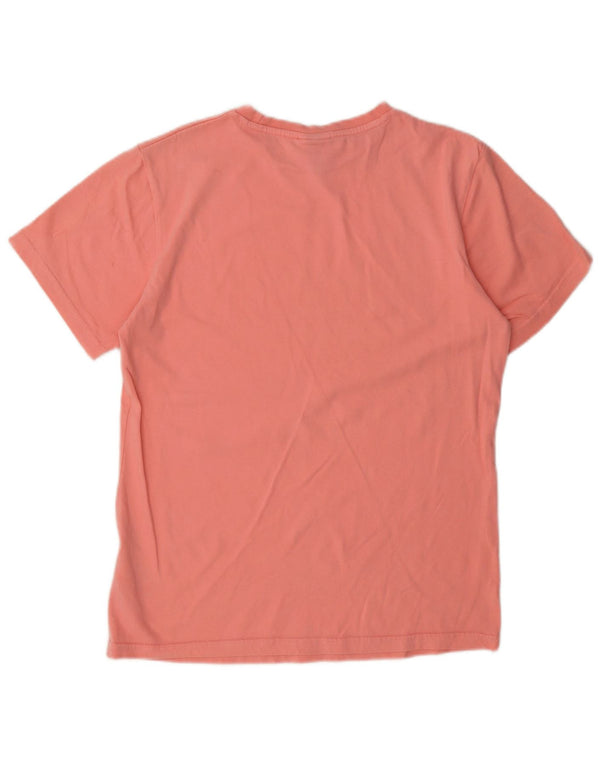 Ellesse T-shirt graphique surdimensionné pour femme UK 8 Small Rose Coton