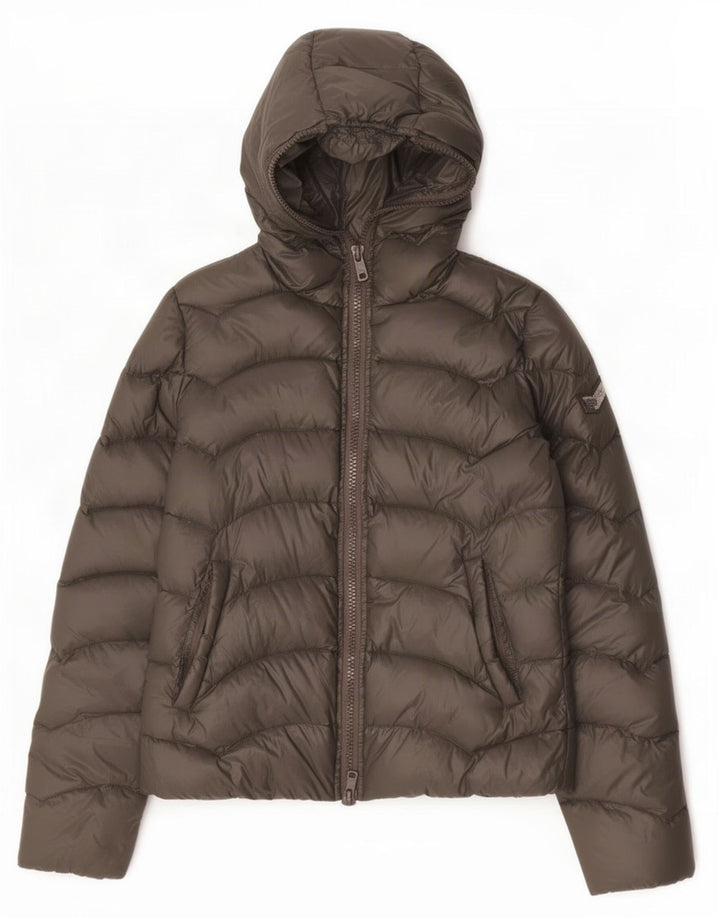 Gas Veste matelassée à capuche pour femme UK 12 Gris moyen