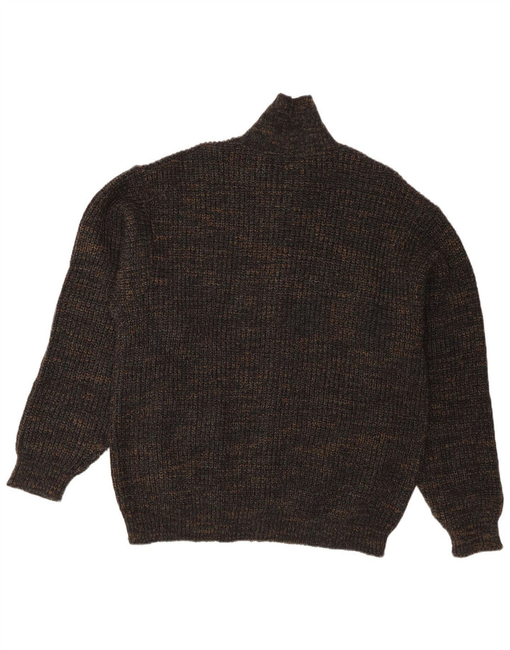 Il Granchio Pull Cardigan Coupe Regular Homme Laine Mouchetée Bleu Marine Large