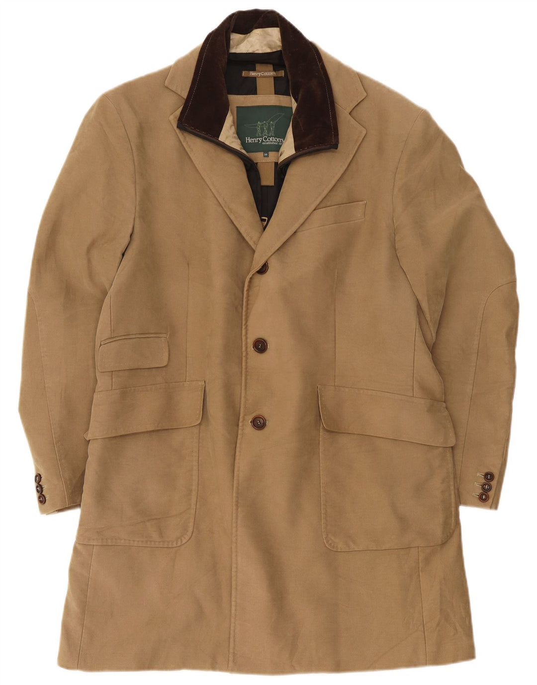 Henry Cottons Manteau coupe classique pour homme IT 50 Large Beige Classique