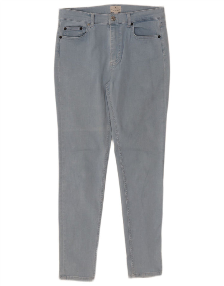 FRENCH CONNECTION Jean Slim Femme UK 12 Moyen W30 L28 Bleu Coton