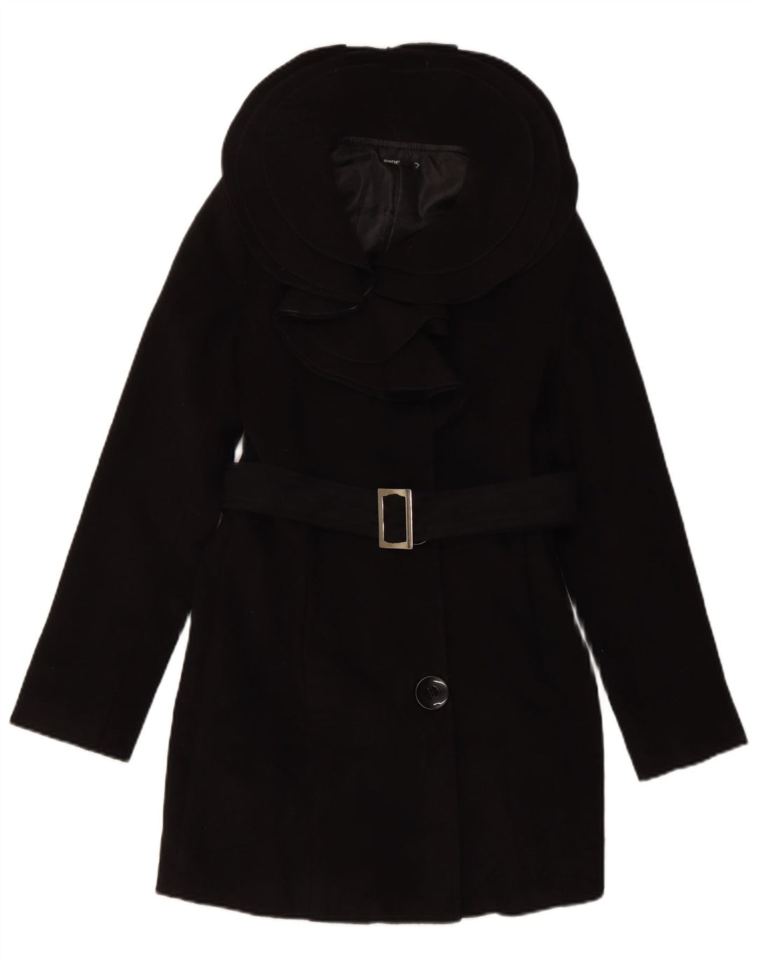 SASCH Manteau Femme UK 12 Moyen Noir Polyester