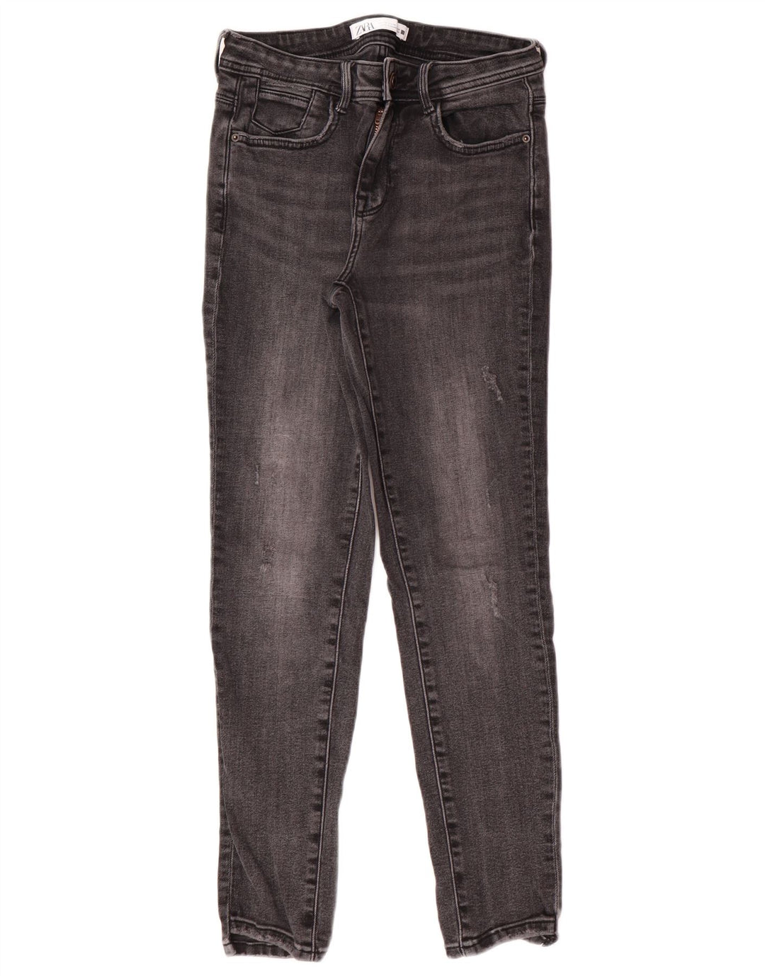 Zara Jean skinny femme EU 38 Small W28 L27 Gris Coton Classique