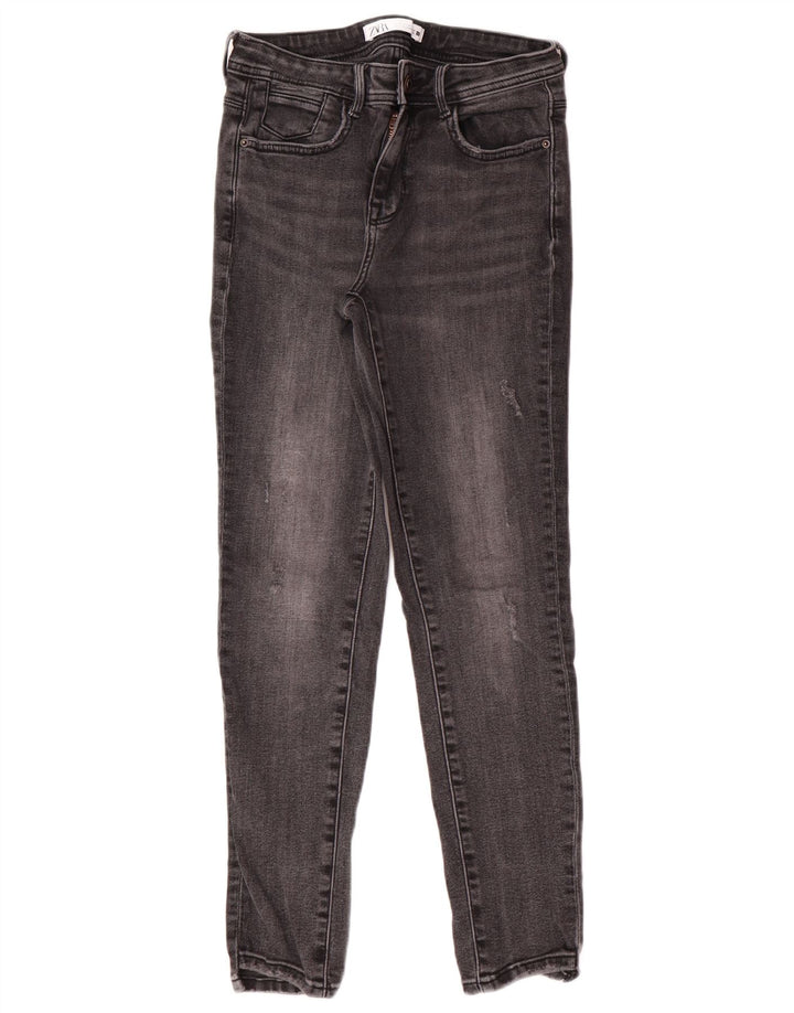 Zara Jean skinny femme EU 38 Small W28 L27 Gris Coton Classique