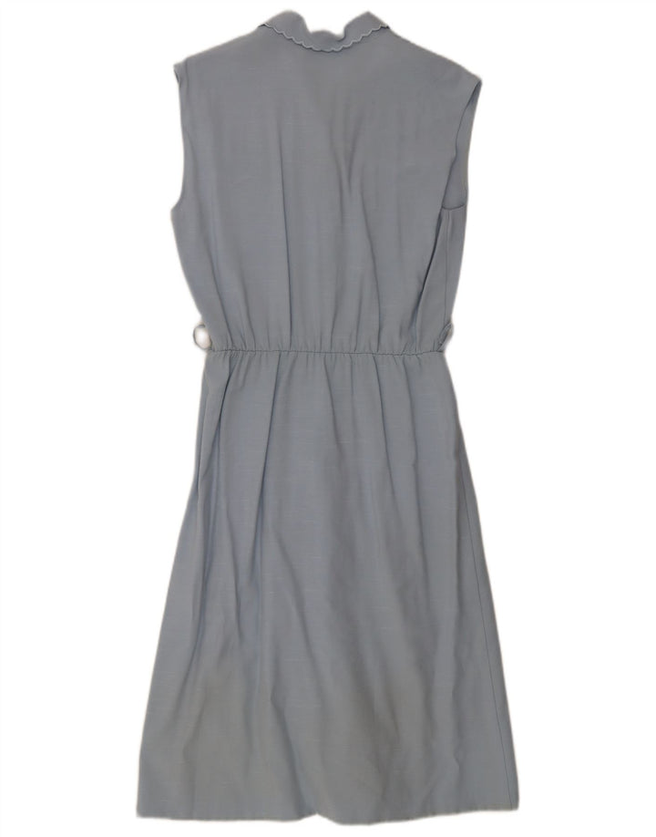 Robe trapèze sans manches femme vintage IT 44 Viscose bleu moyen