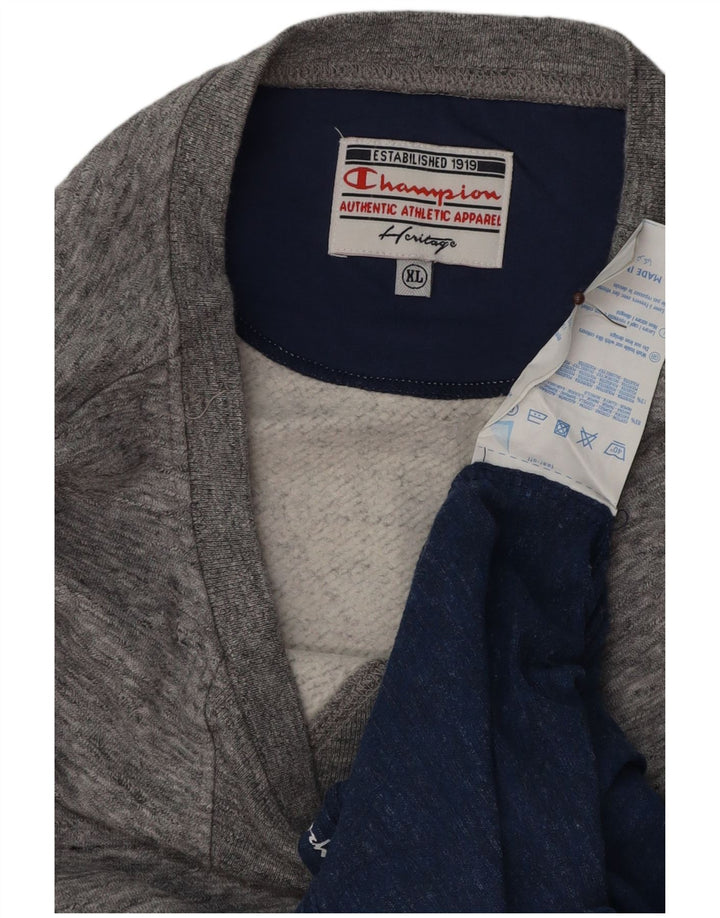 Champion Sweat-shirt Heritage pour femme UK 18 XL Gris Colorblock