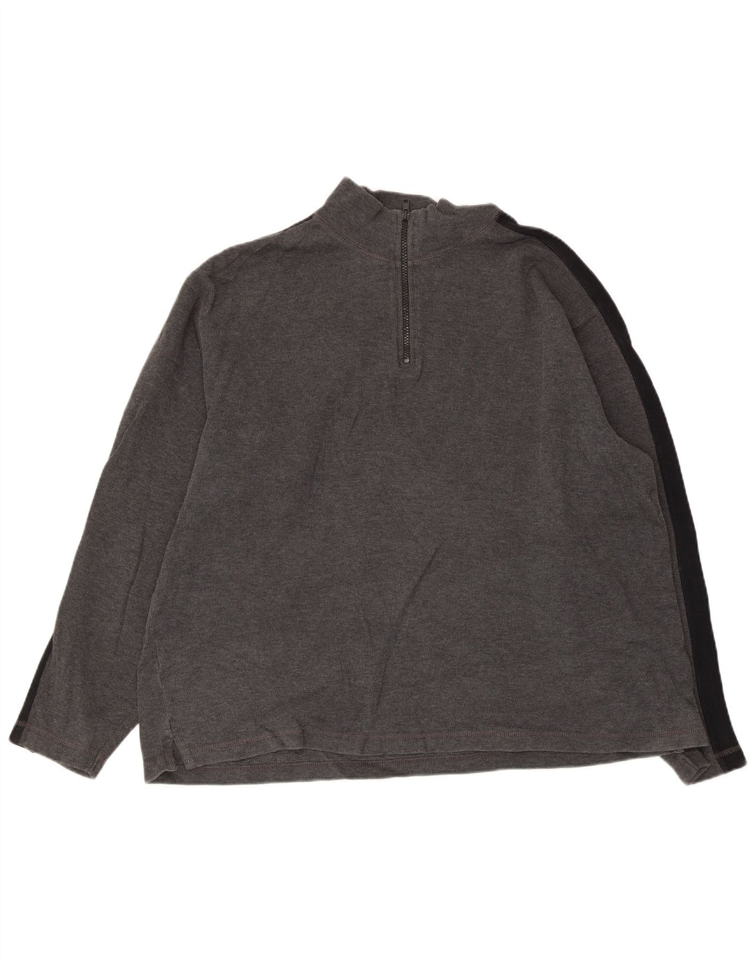 EDDIE BAUER Sweat-shirt à col zippé pour homme en coton color block grand gris