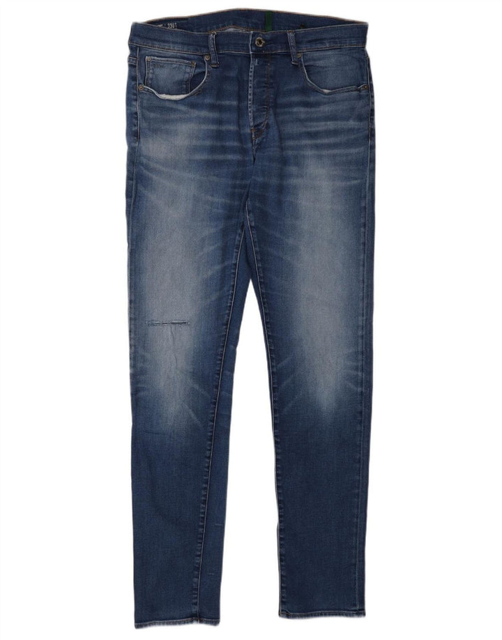 G-STAR Mens Slim Jeans W34 L36 Blue Cotton