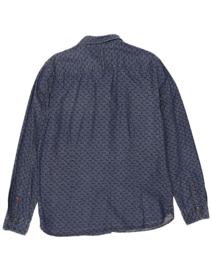 Chemise Slim Fit à motif abstrait White Stuff Homme Bleu Large Coton