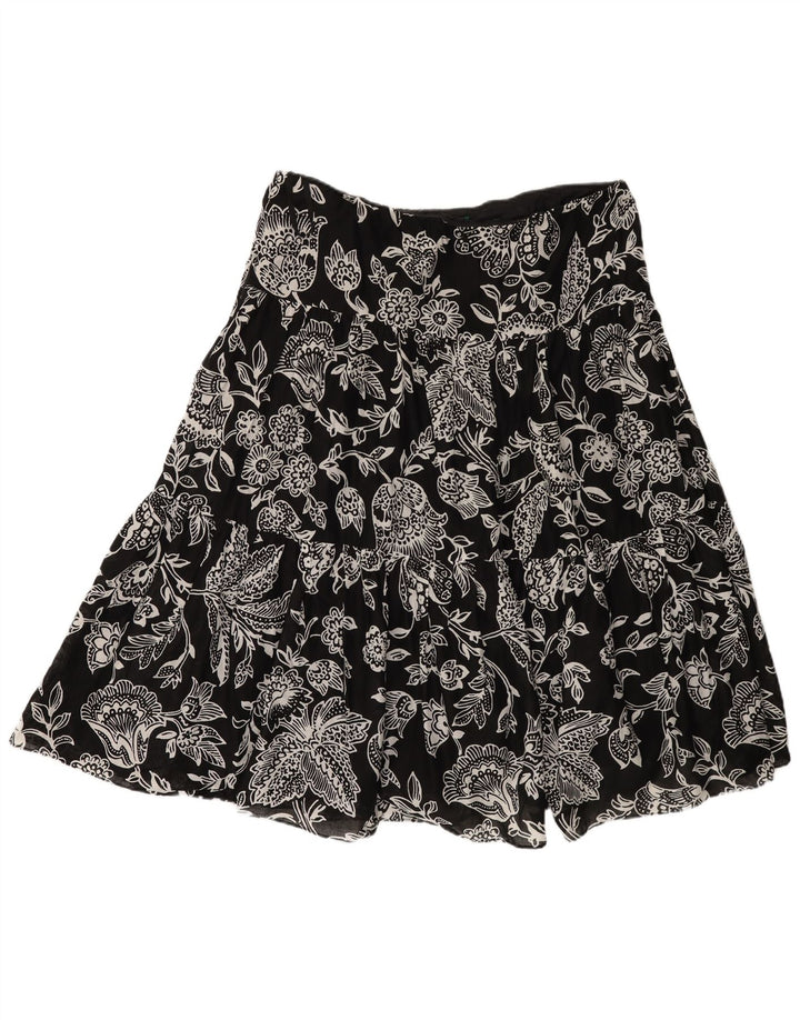 RALPH LAUREN Jupe à volants pour femme Large W34 Coton floral noir