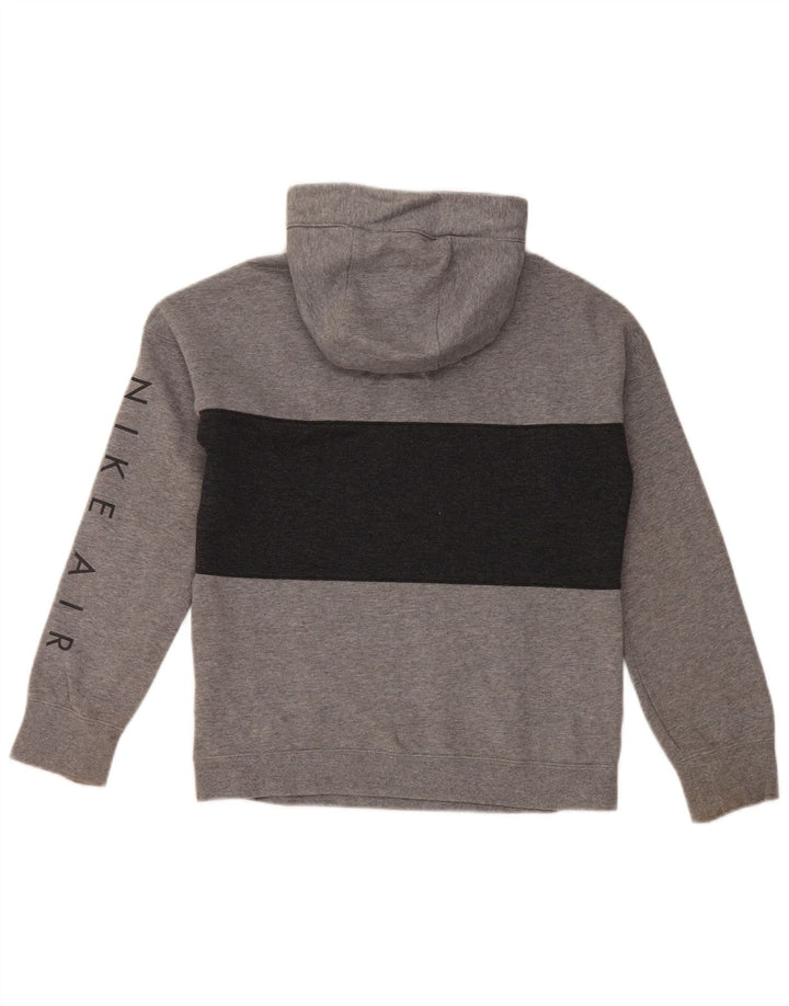 NIKE Pull à capuche graphique pour garçon 12-13 ans - Grand color block gris