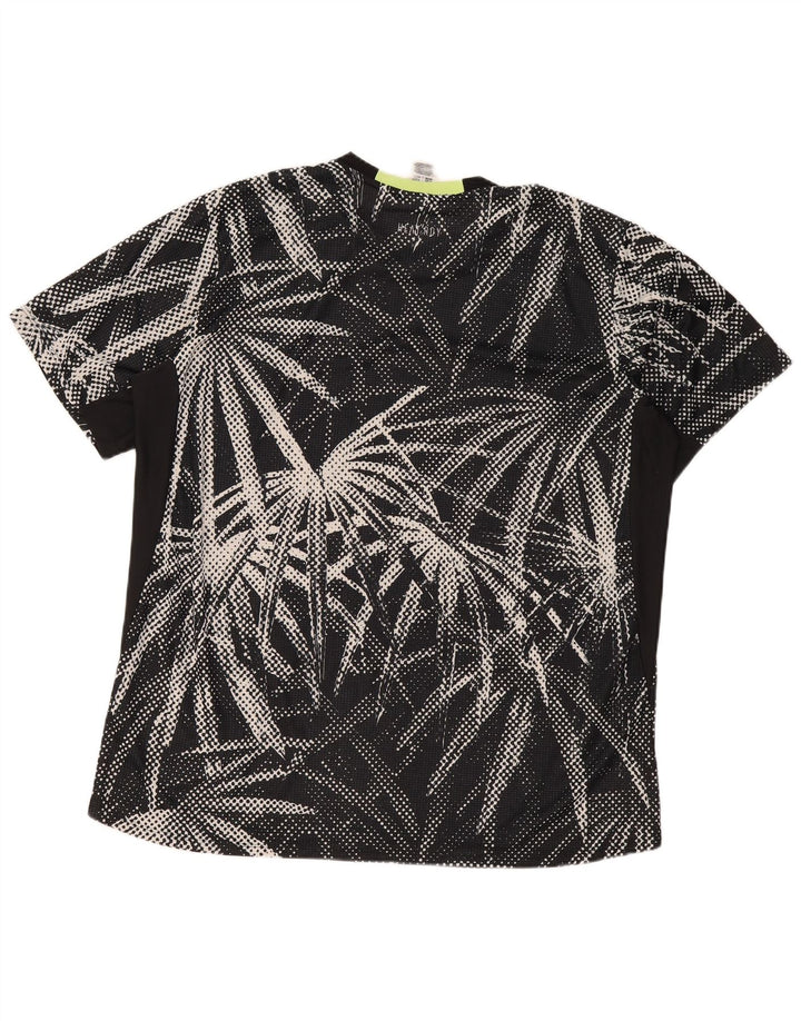 Adidas T-Shirt Homme Top 2XL Noir Floral Polyester