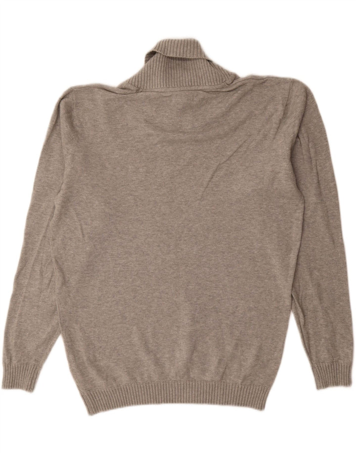 JACK & JONES Pull col châle pour homme en coton gris Taille L