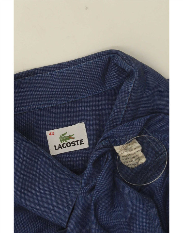 Lacoste Chemise Homme Taille 43 Grand Coton Bleu