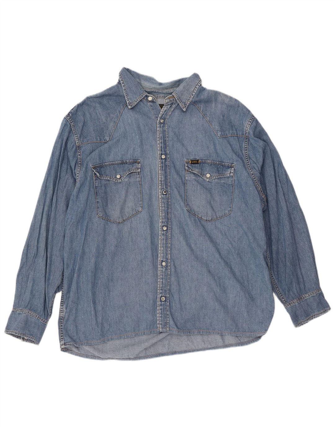 Lee Chemise en Jean XL Bleu Coton Homme