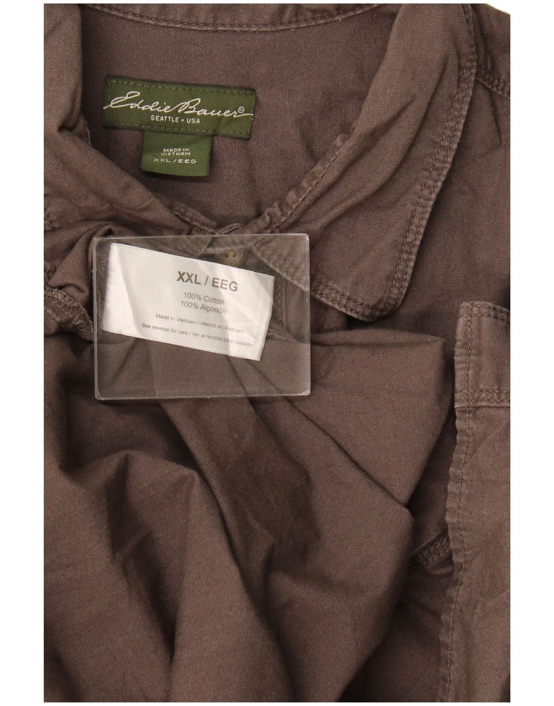 Eddie Bauer Chemise Homme 2XL Coton Marron