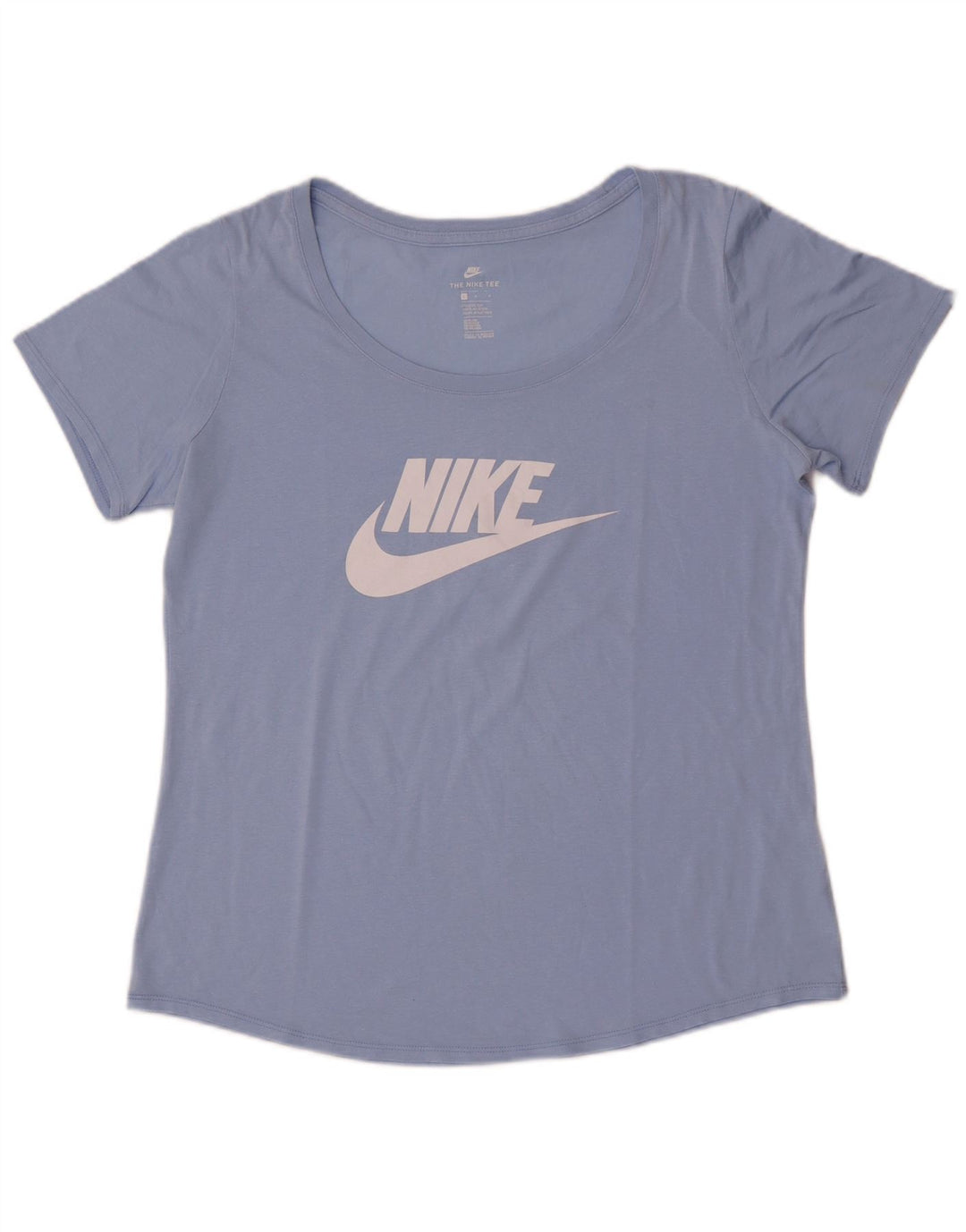 Nike Womens Athletic Cut Graphic T-Shirt Top UK 16 Large Bleu Polyester
