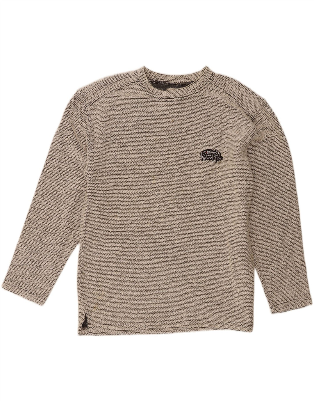 Weird Fish Pull à col rond pour homme en coton blanc cassé
