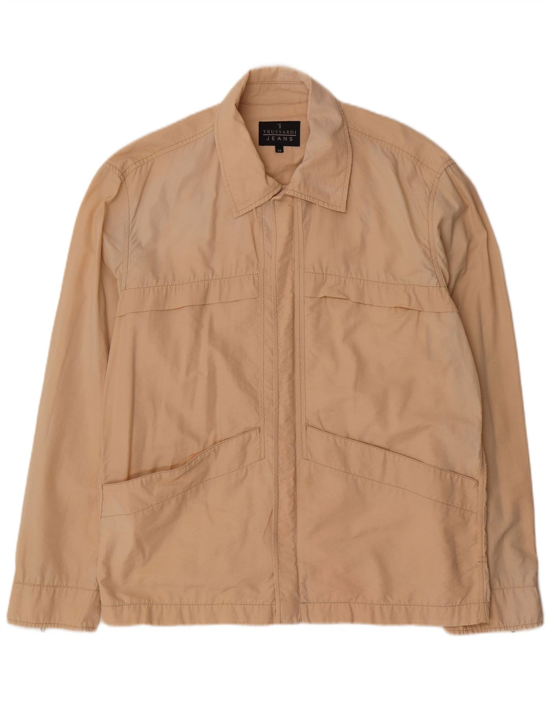 TRUSSARDI JEANS Veste Utility Homme IT 54 2XL Beige Coton