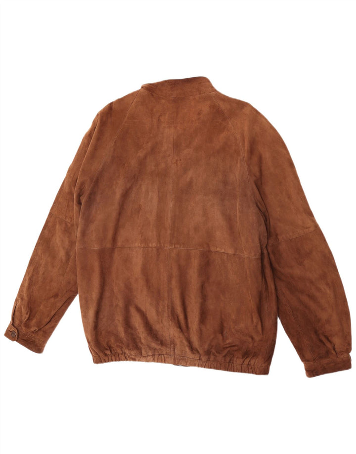 veste en daim homme vintage IT 54 2XL Marron
