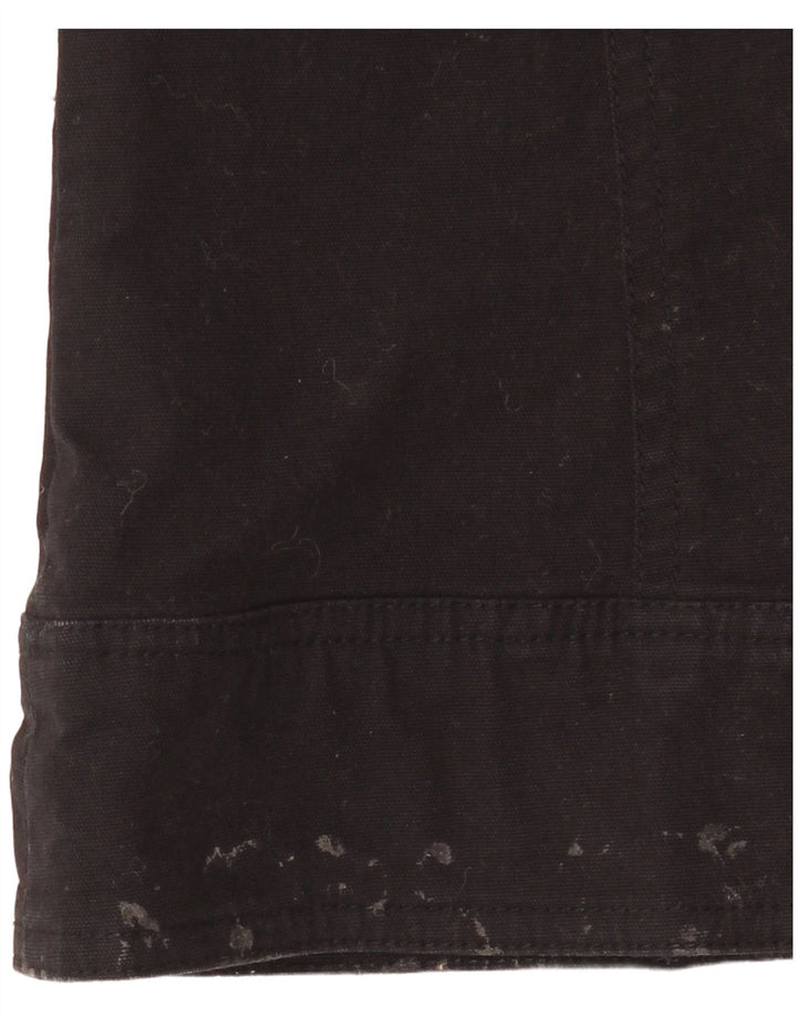 Modana Pantalon Cargo Femme UK 10 Petit Coton Noir