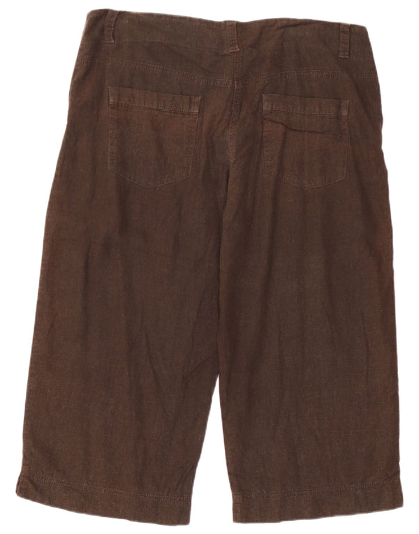 Marks & Spencer Pantalon Capri à jambe large pour femme UK 16 Large W34 L19 Marron