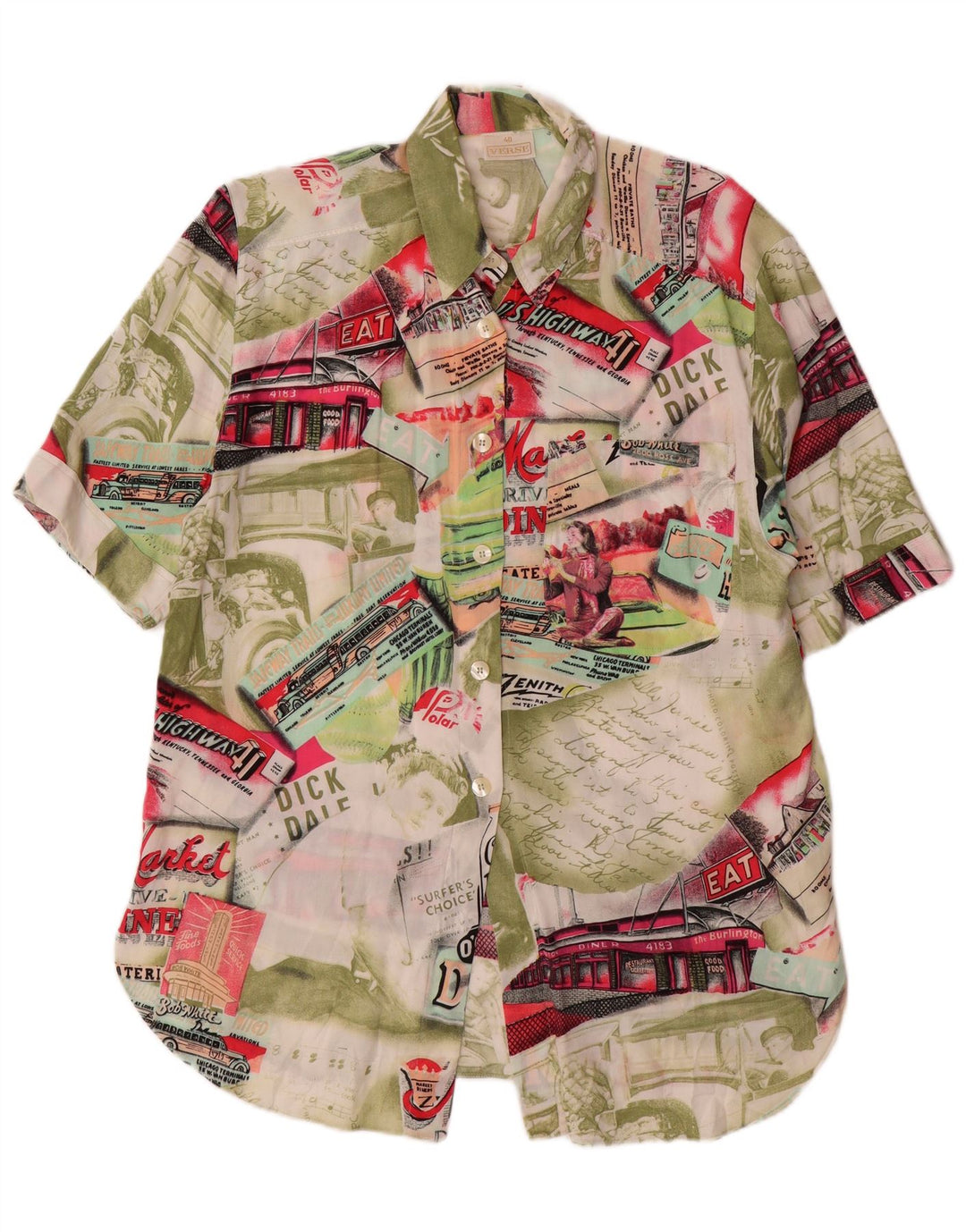 VERSE Chemisier graphique femme EU 40 moyen patchwork multicolore