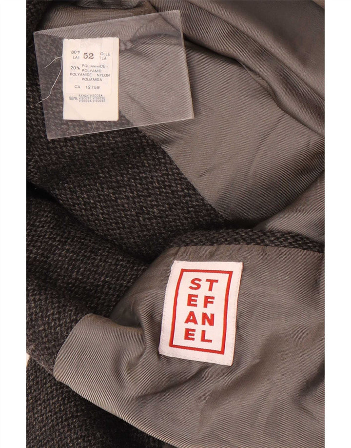 Stefanel Veste Blazer 3 Boutons Homme IT 52 XL Gris Laine