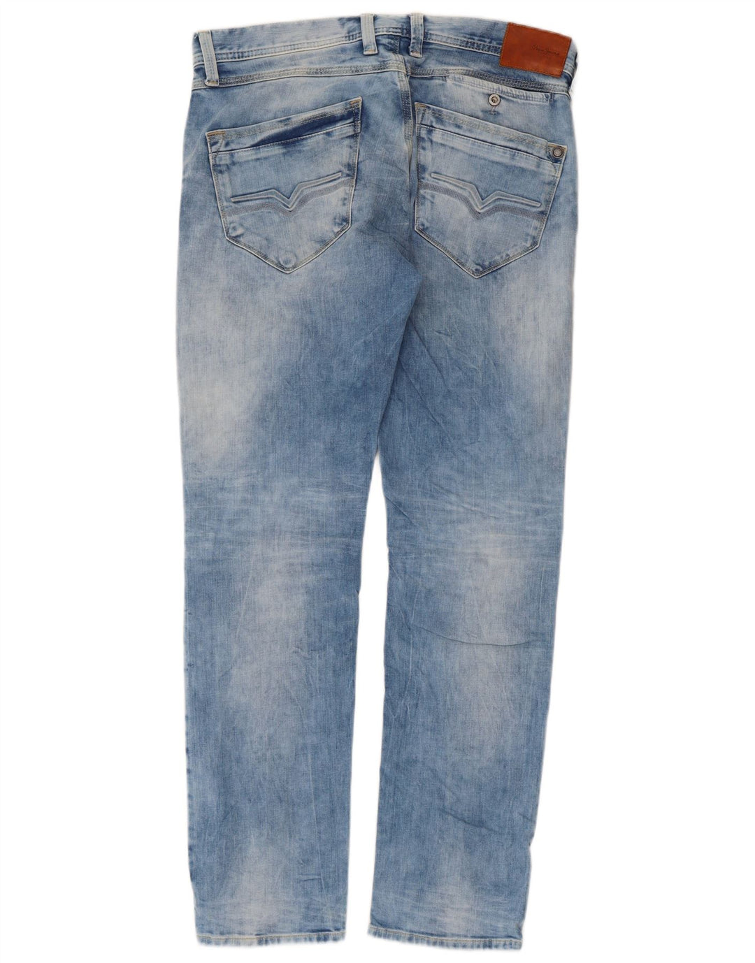 PEPE Jeans Jean droit femme W33 L32 bleu coton