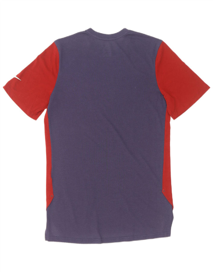 Nike Homme Dri Fit T-Shirt Haut Colorblock Rouge Moyen