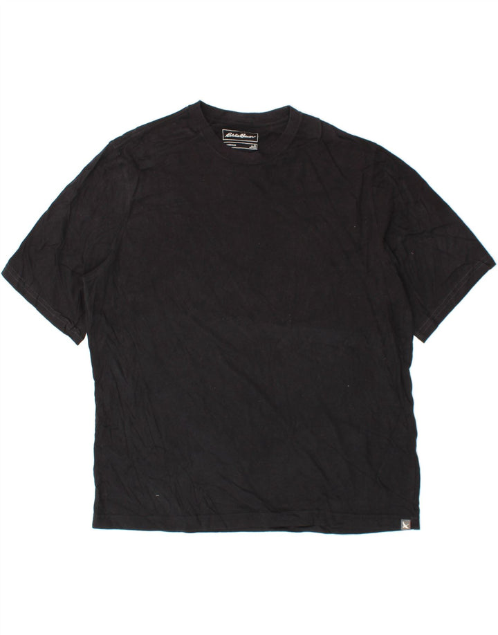 EDDIE BAUER Mens T-Shirt Top XL Black Cotton Vintage Eddie Bauer and Second-Hand Eddie Bauer from Messina Hembry 